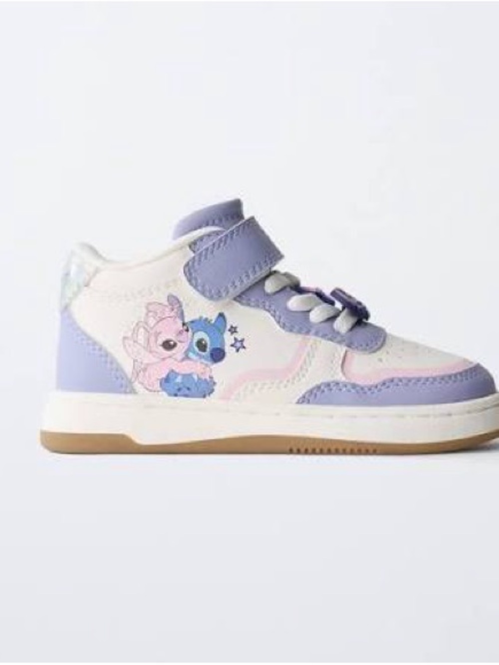 Zara Purple, Pink & White Kids' Stitch High-Top Sneakers - Picture 2 of 3